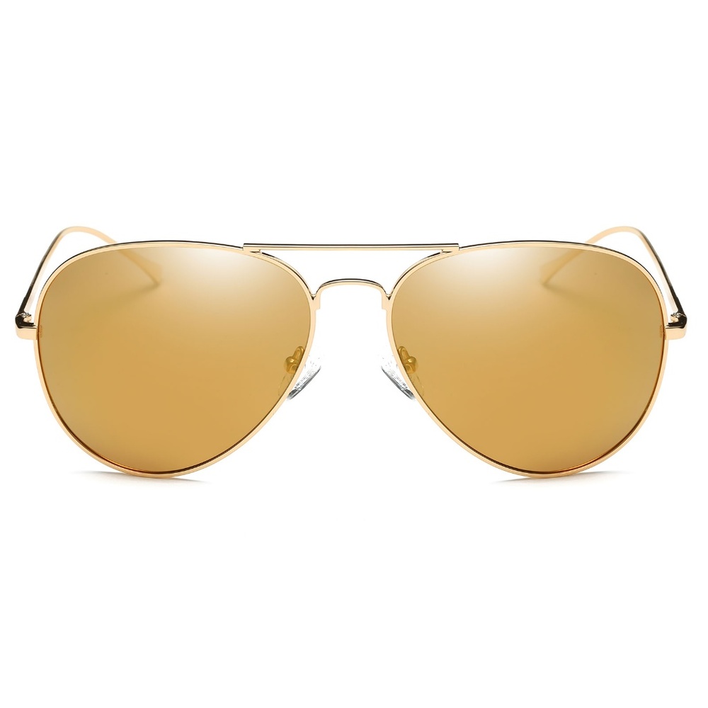 Calle Ocho - Polarized Gold Aviator Sunglasses